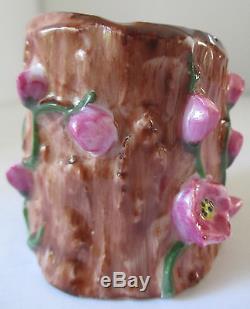 Rare Limoges France Peint Main Owl Teacher In Tree Trunk Porcelain Trinket Box