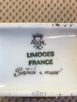 Rare Limoges France Porcelain Treasure Chest Shaped Trinket Box Ship Ocean