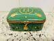 Rare Limoges Green Napoleon Trinket Box Peint-main Mono N Bee Desk / Dresser Euc