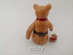 Rare Limoges Trinket Box Teddy Bear With Moveable Arms And Mini Bear HTF