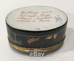Rare Tiffany & Co Le Tallec Hand Painted Black Shoulder Box Signed Private Stock