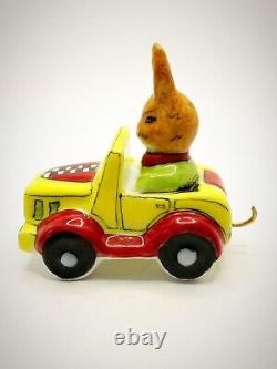 Rare! Vintage Limoges Bunny Rabbit Cart Driver VHTF