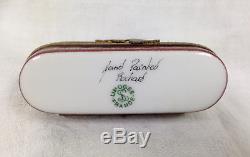 Rare Vintage Rochard Limoges France Signed Scale of Justice Handpainted Box ML1