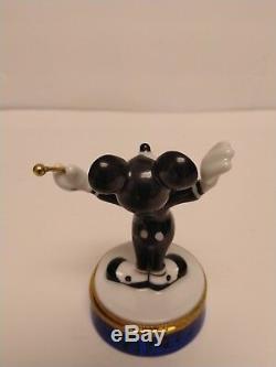 Rare and Retired Limoges Artoria Disney Mickey Mouse Conductor Trinket Box