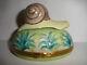Rare Limoges Snail Porcelain Box Chamart France Hand Painted 3 1/4 Signed Jc