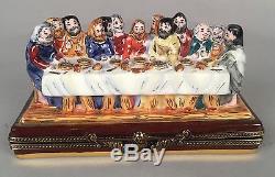 Renaissance Guild Limoges Trinket Box Last Supper LE 146/750 374