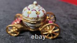 Rochard LIMOGES PEINT MAIN TRINKET BOX CINDERELLA CARRIAGE New