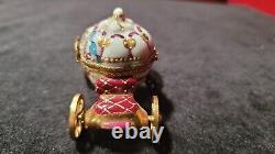 Rochard LIMOGES PEINT MAIN TRINKET BOX CINDERELLA CARRIAGE New