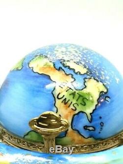 Rochard Limoges Box- Globe With Removable Moon