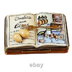 Rochard Limoges COOKBOOK Omelet Trinket Box