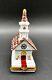 Rochard Limoges Christmas Church Winter Chapel Porcelain Painted Trinket Box Vtg