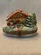 Rochard Limoges Christmas Winter Cottage With Snowman & Christmas Tree Trinket Box