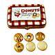 Rochard Limoges Donut Box With 6 Donuts Trinket Box