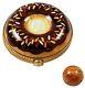 Rochard Limoges Donut Box With Removable Donut Hole Porcelain Trinket Box