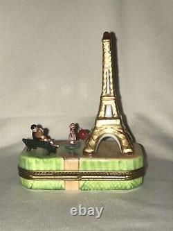 Rochard Limoges France Peint Main I Love Paris Eiffel Tower Trinket Box