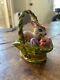 Rochard Limoges France Peint Main Trinket Box Easter Bunny In Basket W Eggs