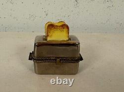 Rochard Limoges France Peint Main Trinket Box Toaster