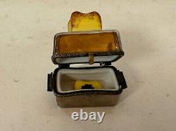 Rochard Limoges France Peint Main Trinket Box Toaster