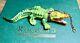 Rochard Limoges France Porcelain Trinket Box Green Alligator Withchain Animal