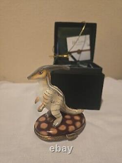 Rochard Limoges Hand painted Trinket Box Hammerhead Dinosaur