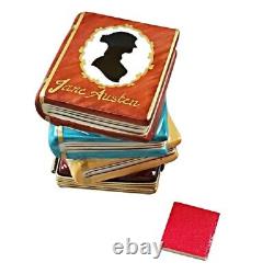 Rochard Limoges Jane Austen Stack of Books Trinket Box