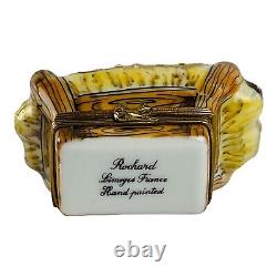 Rochard Limoges Jesus Nativity Peint Main Trinket Box Hand Painted Porcelain VTG