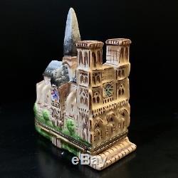 Rochard Limoges Notre Dame Cathedral Trinket Box Hand Painted and Signed
