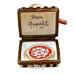 Rochard Limoges Pizza Box with Pizza Porcelain Trinket Box