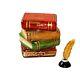 Rochard Limoges Shakespeare Stack Of Books With Inkwell Trinket Box