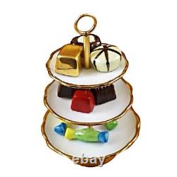 Rochard Limoges Sweet Tray with Removable Candies Porcelain Trinket Box