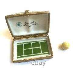 Rochard Limoges Tennis with Removable Ball Porcelain Trinket Box