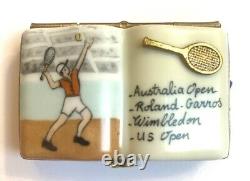 Rochard Limoges Tennis with Removable Ball Porcelain Trinket Box