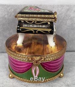 Rochard Limoges Trinket Box Piano Music Box Song = Fur Elise SIGNED 175