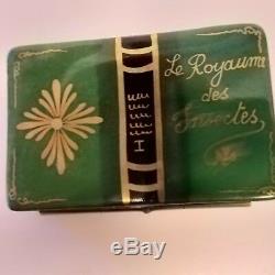 Rochard Limoges Trinket box Book Kingdom of Insects with ladybug on leaf