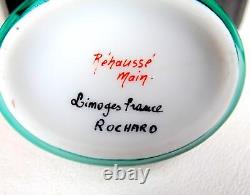 Rochard Signed Limoges France Porcelain Clipper Ship Vintage 2 Trinket Box