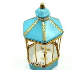 Rochard Tiffany Blue Bridcage Limoges Box