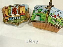 Rochard and Limoges-TWO Trinket Boxes. UNIQUE & RARE. Marks