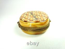 Romantic Evening Ltd Edition Champagne Picnic Basket Trinket Box Limoges France