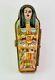 Sarcophagus Mummy Limoges France Peint Main Coffin Casket Porcelain Trinket Box