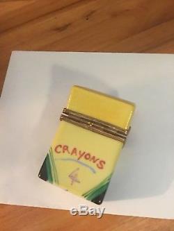 School Days Limoges Boxes-2 Box of Crayons and Lunchbox-Great Grad Gift