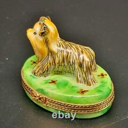 Signed Limoges France Trinket Box Pierre Arquie Limited Edition 2002 Yorkie