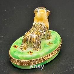 Signed Limoges France Trinket Box Pierre Arquie Limited Edition 2002 Yorkie