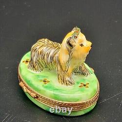 Signed Limoges France Trinket Box Pierre Arquie Limited Edition 2002 Yorkie