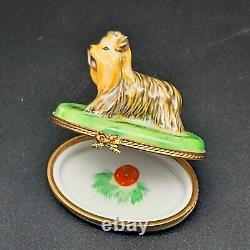 Signed Limoges France Trinket Box Pierre Arquie Limited Edition 2002 Yorkie