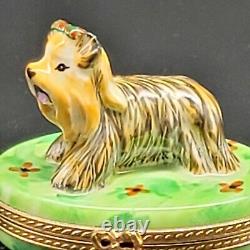 Signed Limoges France Trinket Box Pierre Arquie Limited Edition 2002 Yorkie