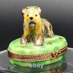 Signed Limoges France Trinket Box Pierre Arquie Limited Edition 2002 Yorkie