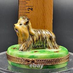 Signed Limoges France Trinket Box Pierre Arquie Limited Edition 2002 Yorkie