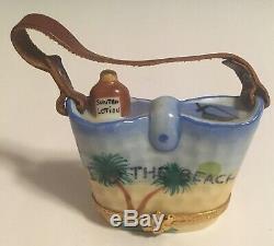 Sinclair Limoges France Trinket Ltd Ed Box Peint A La Main Beach Collection