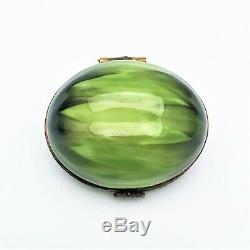 Sliced Watermelon Fruit Limoges Trinket Box with Limoges Box Retired