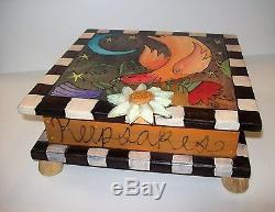 Sticks Furniture Jewelry Box Hand Carved and Painted Keepsakes Collectable
